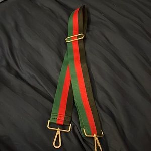 Red, Green, Black Guitar Bag Strap